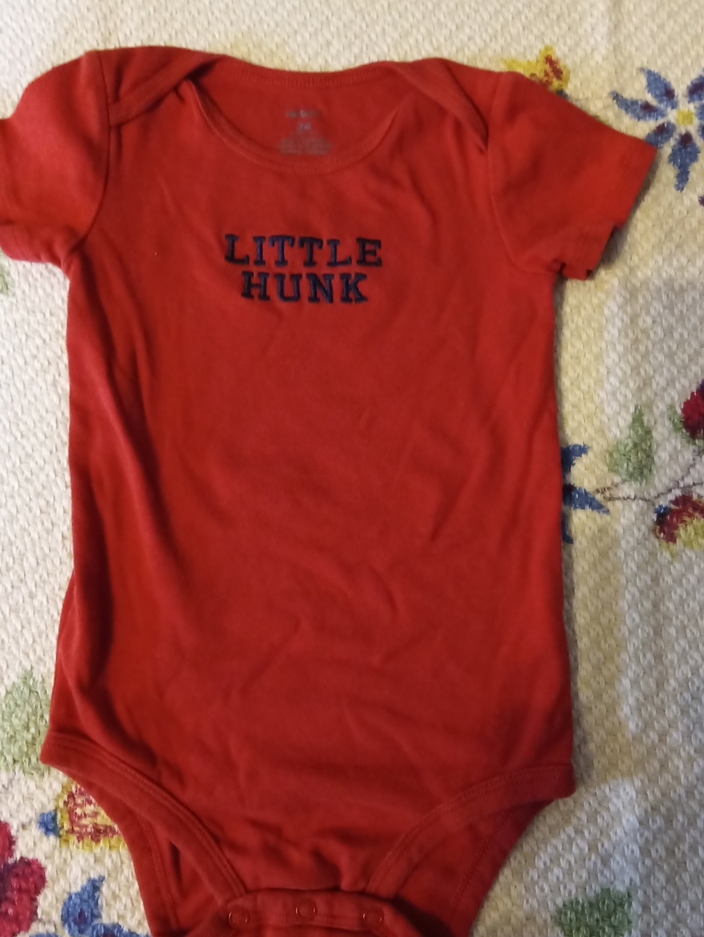 Carter's Red 'Little Hunk' Short-Sleeve Bodysuit